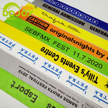 China Manufacture One time use Waterproof  tyvek Paper Bracelet  wristband for event